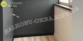 Внутрішня оздоблення балкона гіпсокартоном